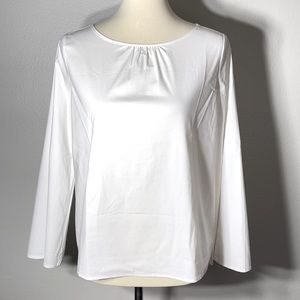 J. Jill White Pullover Blouse Women SP NWT